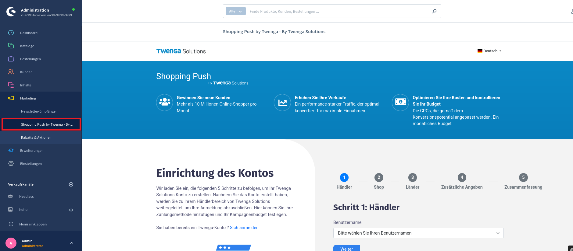 prestashop twenga configurer module