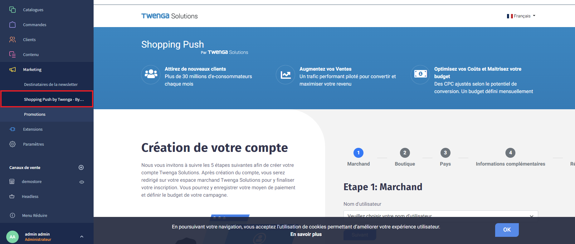 prestashop twenga configurer module