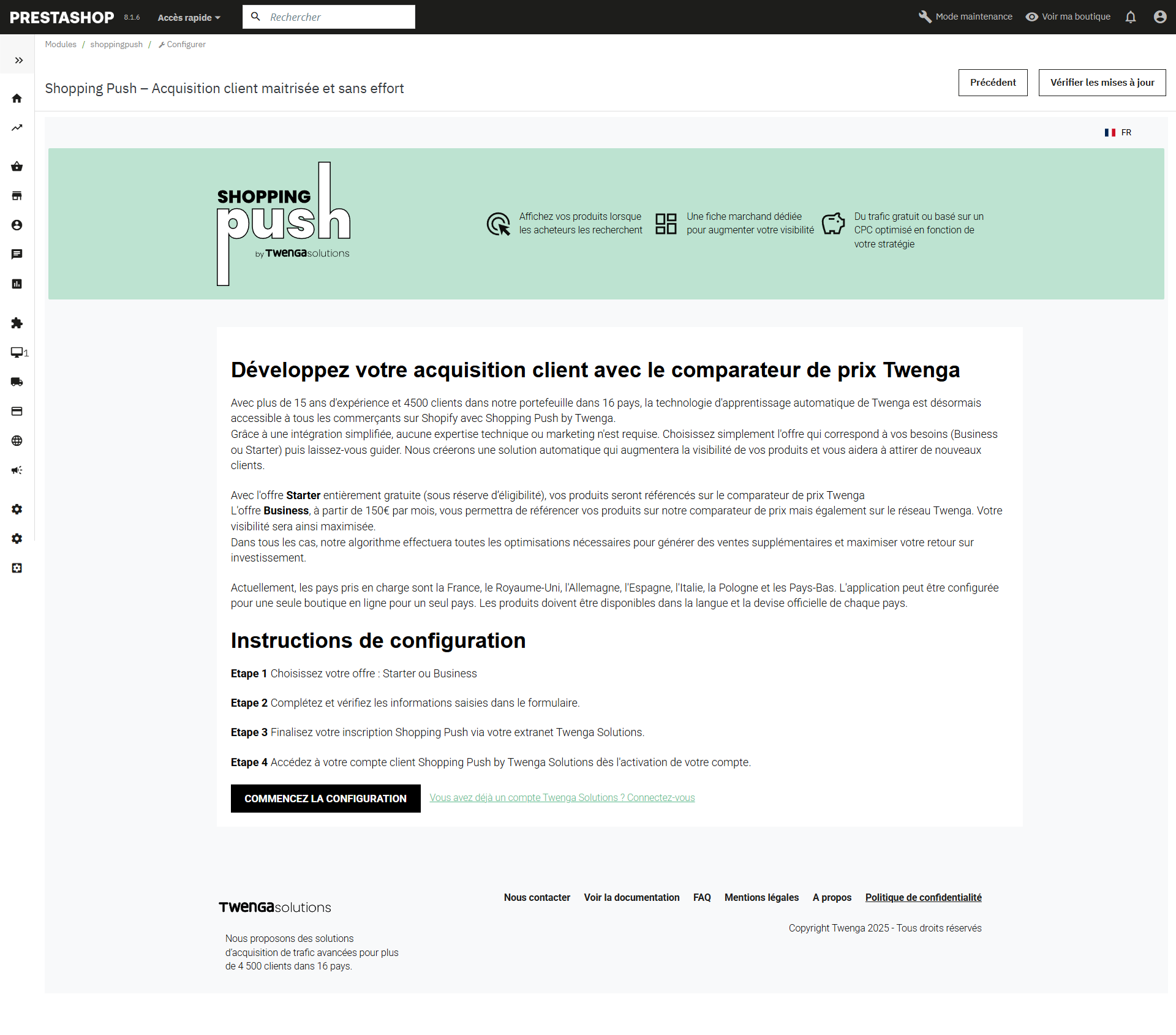 prestashop twenga configurer shopping_push