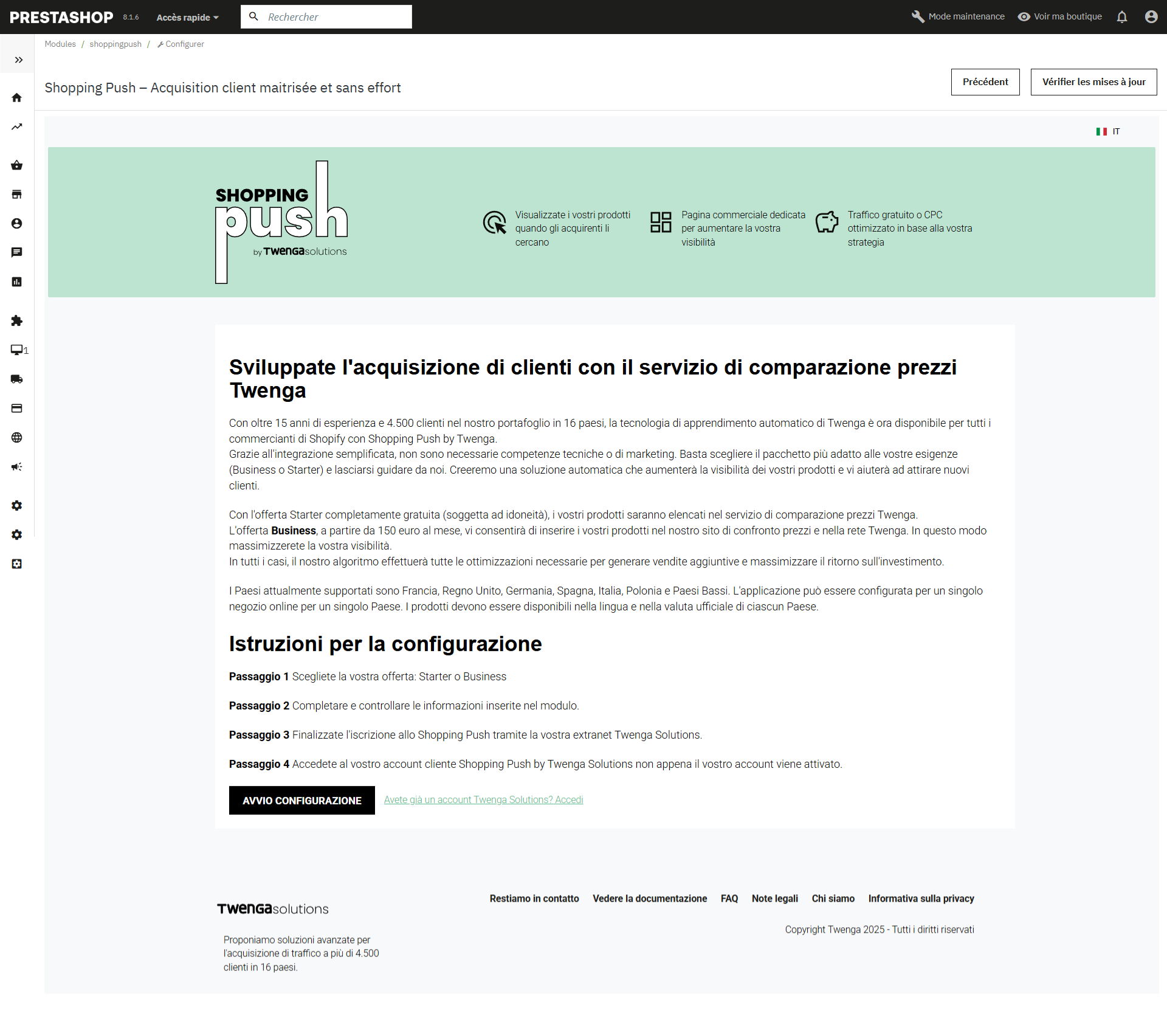 prestashop twenga configurer shopping_push