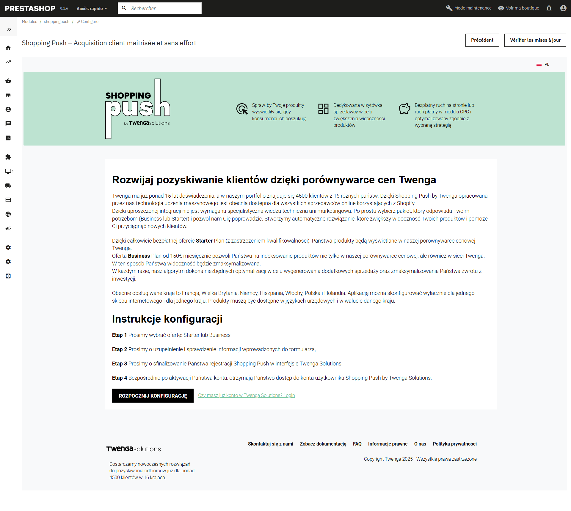 prestashop twenga configurer shopping_push